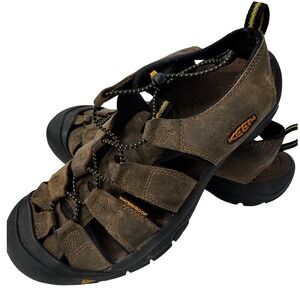 Keen Newport H2 Mens Brown Leather Waterproof Sport Sandals Hiking Shoes Size 9